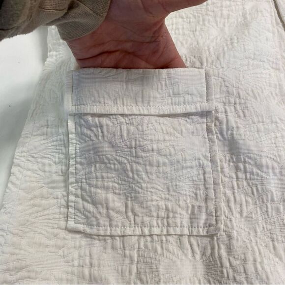 ETCETERA White Pleated Collared Dress Size 6 - Picture 6 of 8